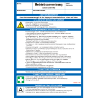 Maschinenbetriebsanweisung Leitern und Tritte, Kunststoff,210x297mm