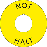 NOT-HALT-Kontrastunterlage mit Nase, RoHS konform, Folie, selbstkl., Ø 60/22,5mm