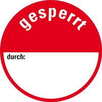 Klebepunkte für Qualitätskontrolle gesperrt, Folie, selbstkl., Ø 30mm, 18/Bogen