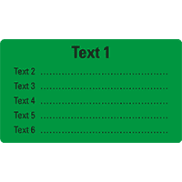 Organisationsetikett, Text nach Wunsch, grün, Haftpapier, 100x70mm, 500/Rolle