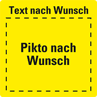 Organisationsetikett, P+TnW, gelb, Haftpapier, ablösbar, 17x17mm, 500/Rolle