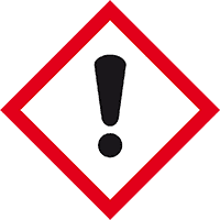 Gefahrensymbol Ausrufezeichen GHS07, Folie, selbstklebend, 105x105mm, 2/Bogen