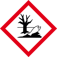 Gefahrensymbol Umwelt GHS09, Folie, selbstklebend, 105x105mm, 2/Bogen