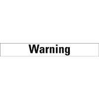 Signalwort Warning, Folie, selbstklebend, 26x10mm, 20/Bogen