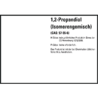GHS-Etikett 1,2-Propandiol, gem.GefStoffV/GHS/CLP, Folie, 148x105mm, 4/Bogen