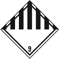 Gefahrgutzettel (Placards) Kl. 9 Verschiedene...Stoffe, Folie, seewass.,300x300mm