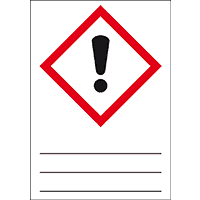 Gefahrensymbol Ausrufezeichen GHS07, Beschriften u.Lamin., Folie,37x52mm,4/Bogen