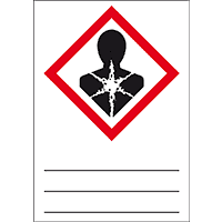 Gefahrensymbol Gesundheitsgefahr GHS08, Beschrift.u.Lamin., Folie,105x148mm