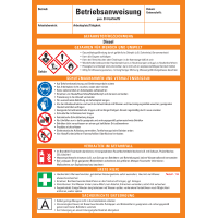 Betriebsanweisung Diesel, CLP/GHS, Kunststoff, 210x297mm