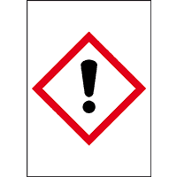 Gefahrensymbol Ausrufezeichen GHS07, Folie, selbstklebend, 26x37mm, 10/Bogen