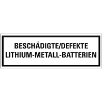 Verpackungszeichen Defekte Lithium Metall..., deutsch, Folie, seewasserb.,500/Rolle