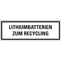 Verpackungszeichen Lithiumbatterien zum.., deutsch, Folie, seewasserb.,500/Rolle