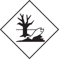 Verpackungskennzeichen Umweltgefährdende Stoffe, Cellulose-Folie,100x100mm