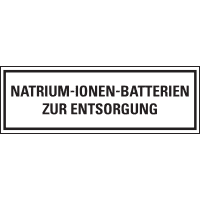 Verpackungszeichen Natrium-Ionenbatterien zur.., deutsch, seewasserb.,500/Rolle
