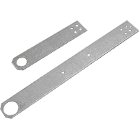 Anschraubhalter zur Befestigung von Schilderträgern, Edelstahl,105x22x1,5mm, Ø17mm
