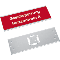 Schilderträger Typ 0, zum Einschieben, Aluminium, eloxiert, 50x100mm