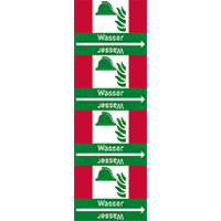 Rohrleitungsband Feuerlöschleitung wasserführend, DIN 2403,104mm,33m/Rolle