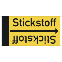 Rohrleitungsband Stickstoff, DIN 2403, ab Ø 15mm, gelb/schwarz, 33m/Rolle
