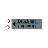 Rohrleitungsband Druckluft, praxisbewährt, ab Ø 10mm, grau/schwarz, 33m/Rolle