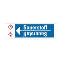 Rohrleitungsband Sauerstoff, praxisbewährt, ab Ø 10mm, blau/weiß, 33m/Rolle