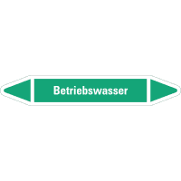 RKZ-Etikett Betriebswasser, grün/weiß, für Ø 25-40mm, 154x26mm, 5/Bogen