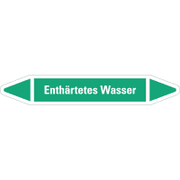 RKZ-Etikett Enthärtetes Wasser, grün/weiß, für Ø 25-40mm,154x26mm,5/Bogen