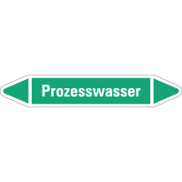 RKZ-Etikett Prozesswasser, grün/weiß, für Ø 15-25mm, 96x17mm, 8/Bogen
