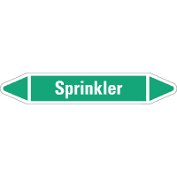 RKZ-Etikett Sprinkler, grün/weiß, für Ø 15-25mm, 96x17mm, 8/Bogen