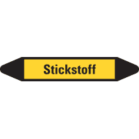 RKZ-Etikett Stickstoff, gelb/schwarz, für Ø 15-25mm, 96x17mm, 8/Bogen