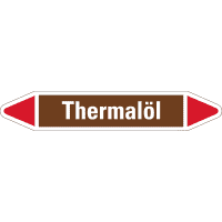 RKZ-Etikett Thermalöl, braun/weiß/rot, für Ø 15-25mm, 96x17mm, 8/Bogen