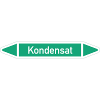 RKZ-Etikett Kondensat, DIN 2403, grün/weiß, für Ø 25-40mm,154x26mm,5/Bogen