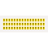 Pfeil, gelb/schwarz, Folie, Schrifthöhe 8mm, 9,5x13mm, 960 Stück/VE