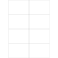Polyesteretiketten zum Bedrucken, weiß,105x74mm,8Etiketten/Bogen,100Bogen/VE