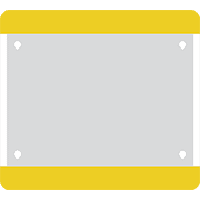 K.57 Selbstklebende Boden-Beschriftungstasche, geschl., gelb, PVC,290x323mm,10/VE