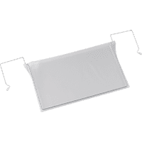 Lagerbelegtaschen mit Haken, Querformat, transparent, PVC, 270x170mm, 10/VE