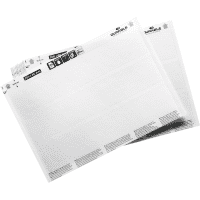 DURABLE Einsteckstreifen, mikroperforiert, beschriftbar, weiß, 200x37mm, 60/VE