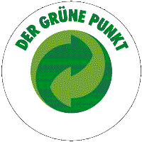 Umweltschutz-Piktogramm Der grüne Punkt, Folie, selbstklebend, Ø 100mm