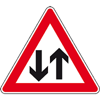 Verkehrszeichen Gegenverkehr, Nr.125, Aluminium RA0, reflektierend, SL 900mm