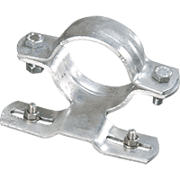Rohrschelle R107, feuerverzinkter Stahl, für Ø 60mm, Lochabstand 70mm, 30x120mm