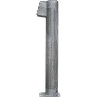 Bodenhülse für Rohrpfosten, Stahl, feuerverzinkt, Ø 60mm, Länge 500mm