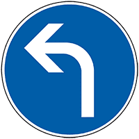 Verkehrszeichen Fahrtrichtung links, Nr.209-10, Aluminium RA0, reflekt., Ø 600mm