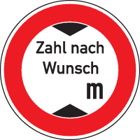 Verkehrszeichen Nr.265 Verbot für Fahrzeuge, Höhe, ZnW., Aluminium RA0, Ø 600mm