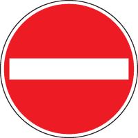 Verkehrszeichen Verbot der Einfahrt, Nr.267, Aluminium RA0, reflektierend, Ø 600mm