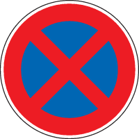 Verkehrszeichen Absolutes Haltverbot, Nr.283, Kunststoff, Ø 400mm