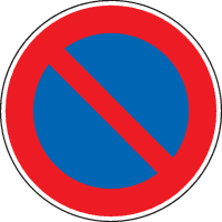 Verkehrszeichen Eingeschränktes Haltverbot, Nr.286, Aluminium RA0, reflekt., Ø 600mm