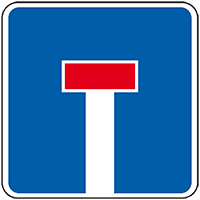 Verkehrszeichen Sackgasse, Nr.357, Aluminium RA0, reflektierend, 600x600mm