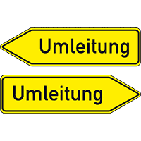 Verkehrsz.Umleitungswegweiser, DS, Nr.454-40, Aluminium RA0, reflekt.,1250x350mm