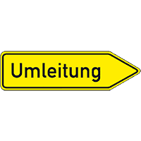 Verkehrsz.Umleitungswegweiser rechtsw., Nr.454-20, Alu RA0, reflekt.,1250x350mm
