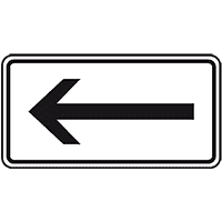 Schild Pfeil linksweisend, Aluminium RA0, reflektierend, 420x231mm