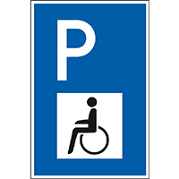 Individuelles Parkplatzschild 520x110mm mit P-Symbol aus Aluminium